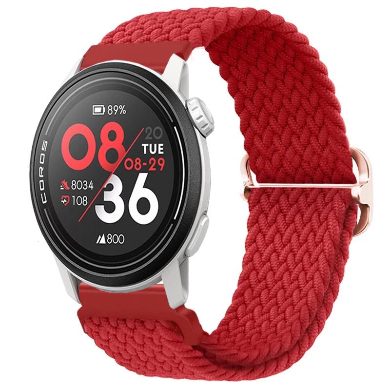 Нейлоновый плетеный ремешок 20/22 мм для COROS APEX 4/PACE Pro/4 3 2 Регулируемый браслет для CMF Watch 3/2/1 Pro Suunto Race 2/S/Run