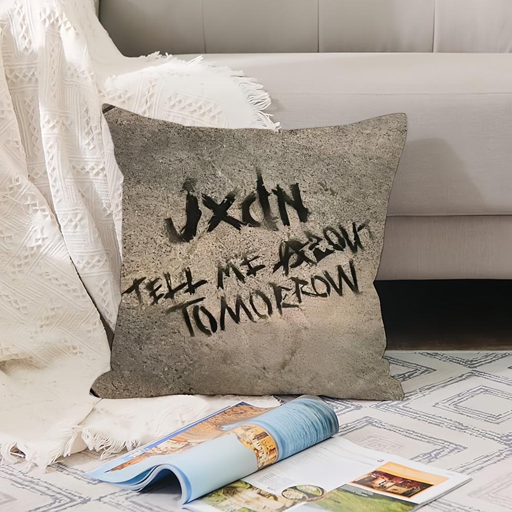 Подушка с принтом певца Jxdn 'Tell Me About Tomorrow' Наволочка Офисные Подушки Подходят для Дивана Машины Спальни Декоративная Наволочка