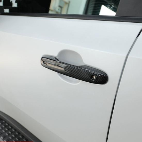 Накладки на ручки дверей автомобиля из углеродного волокна 4 шт. для Toyota Land Cruiser 2024 2025