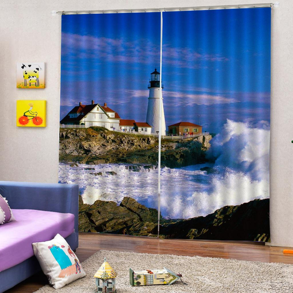 3D шторы 2 панели для декора гостиной спальни, люверс/окно, 65x59 дюймов