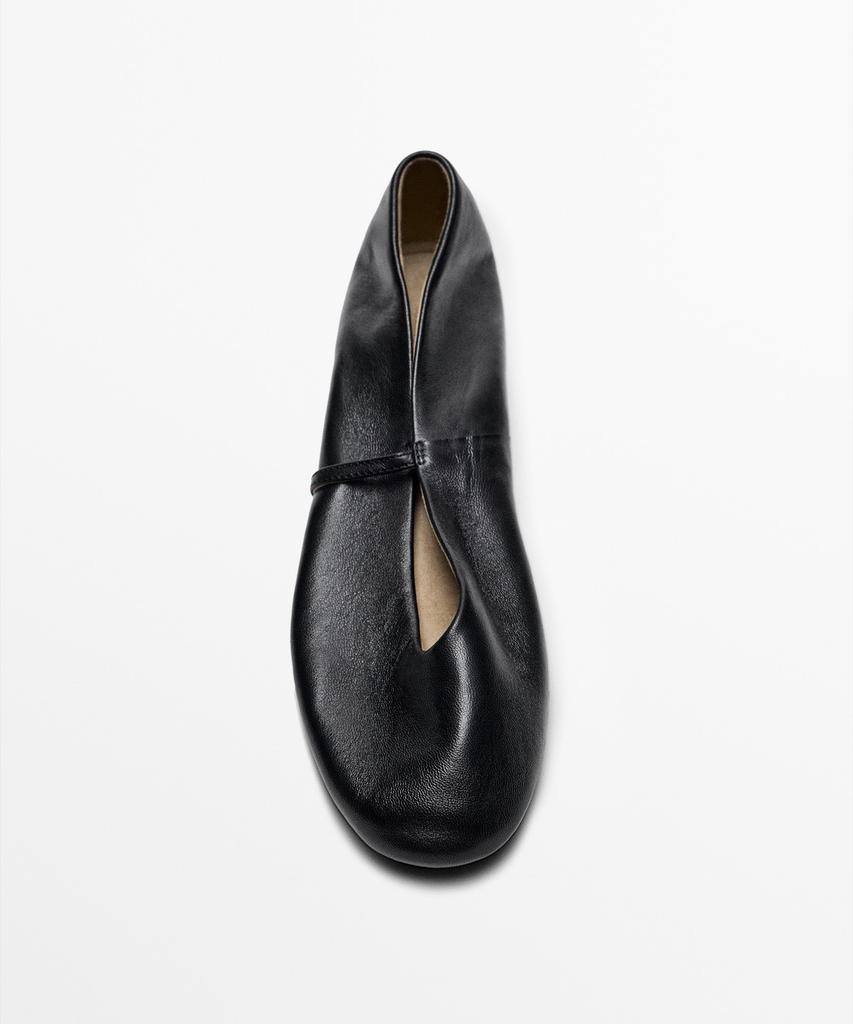 Мягкие кожаные балетки Massimo Dutti