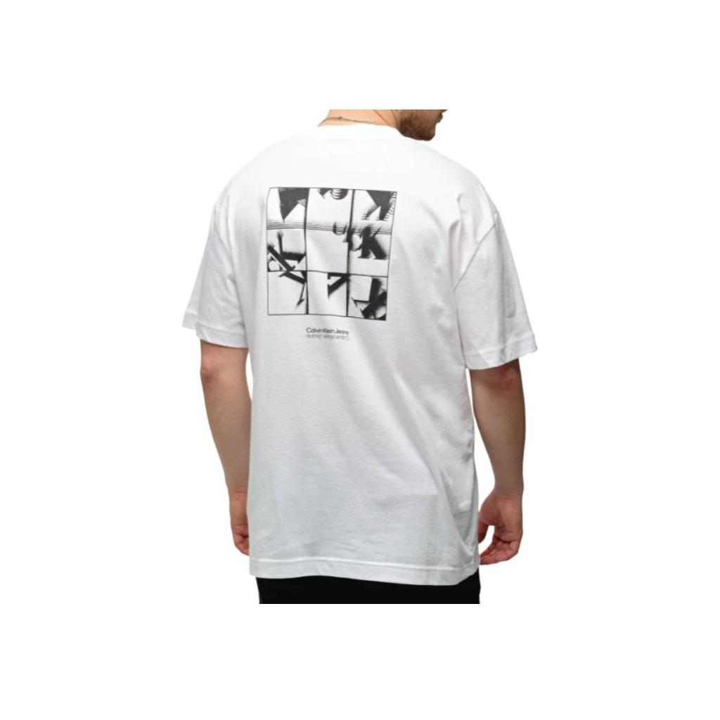 Calvin Klein Футболка с круглым вырезом и коротким рукавом, мужская, белая J30J325688-YAF