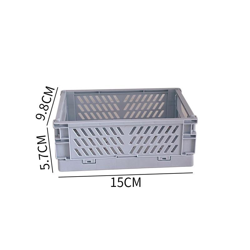 Складной ящик, пластиковый складной ящик для хранения, корзина, косметический контейнер, настольный держатель, ящик для хранения школьного стола для домашнего использования