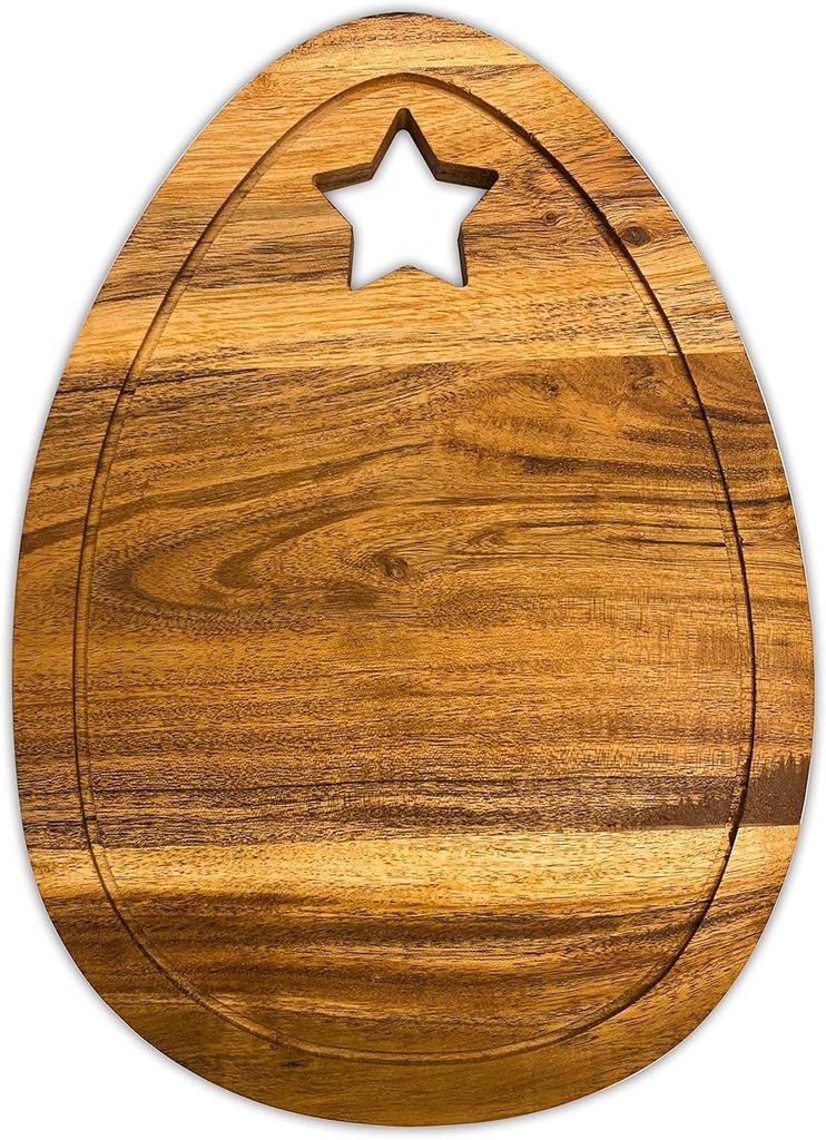 Разделочная доска из дерева в форме яйца для кухни, деревянное сервировочное блюдо, разделочные доски для еды, сыра, фруктов и салата, органическая доска с пазом
