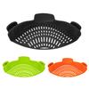 Silicone Drainer Clip-On Strainer for Pots Pans Heat Resistant Food Strainer Kitchen