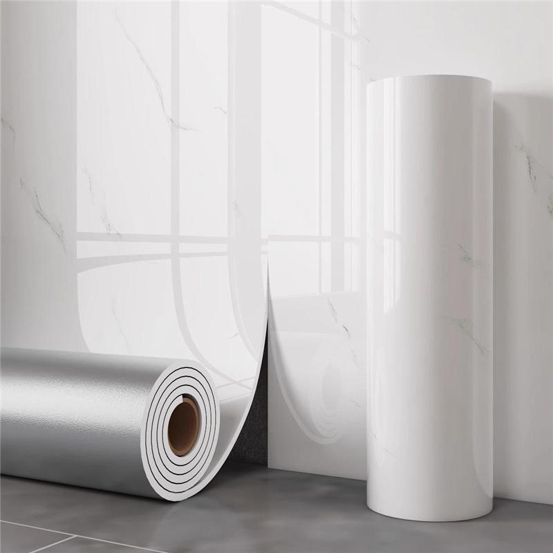 Imitation Marble Tile Wallpaper Self-adhesive Waterproof Moisture-proof Bathroom Wall Background Decor Wall Sticker