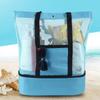 Heat Preservation Picnic Beach Bag Women Mesh Transparent Double-layer Swim Storage High Capacity Shopping Waterproof Bags Tote