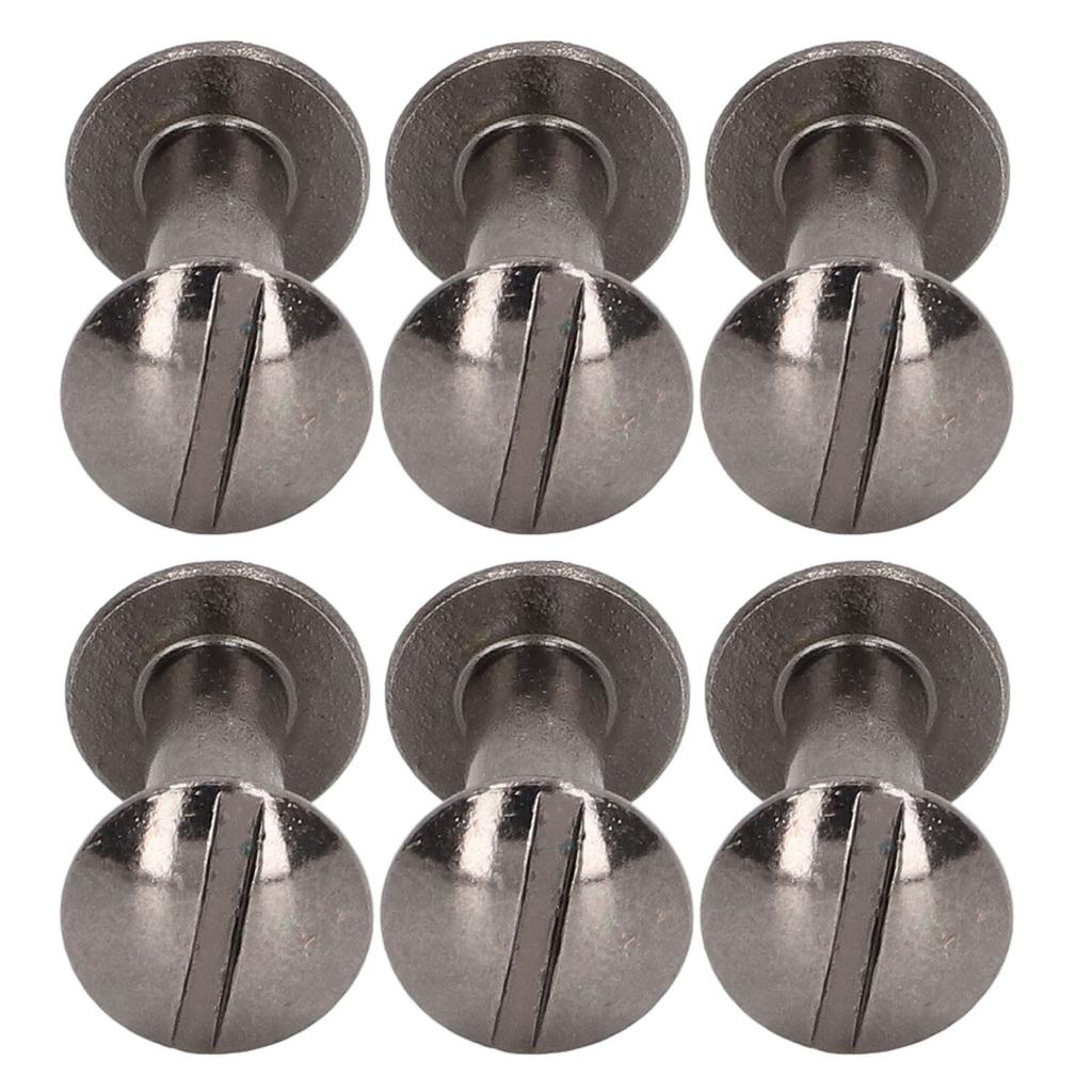 200 Sets Book Binding Screw Environmental Brass Metal Chicago Binding Screws DIY Leather Rivet