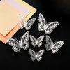 Yousheng 12 Pcs 3D Butterfly Wall Decor 3 Sizes Metallic Hollow Butterfly Decal for Birthday Party Cake Decoration Removable DIY Wall Art Mural for