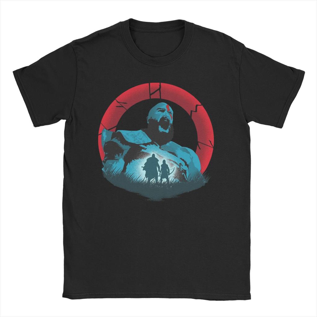 Unisex Womens Gaming Kratos God of War T Shirt Cotton Clothes Crazy Short Sleeve Round Collar Tee Shirt 4XL 5XL 6XL TShirt