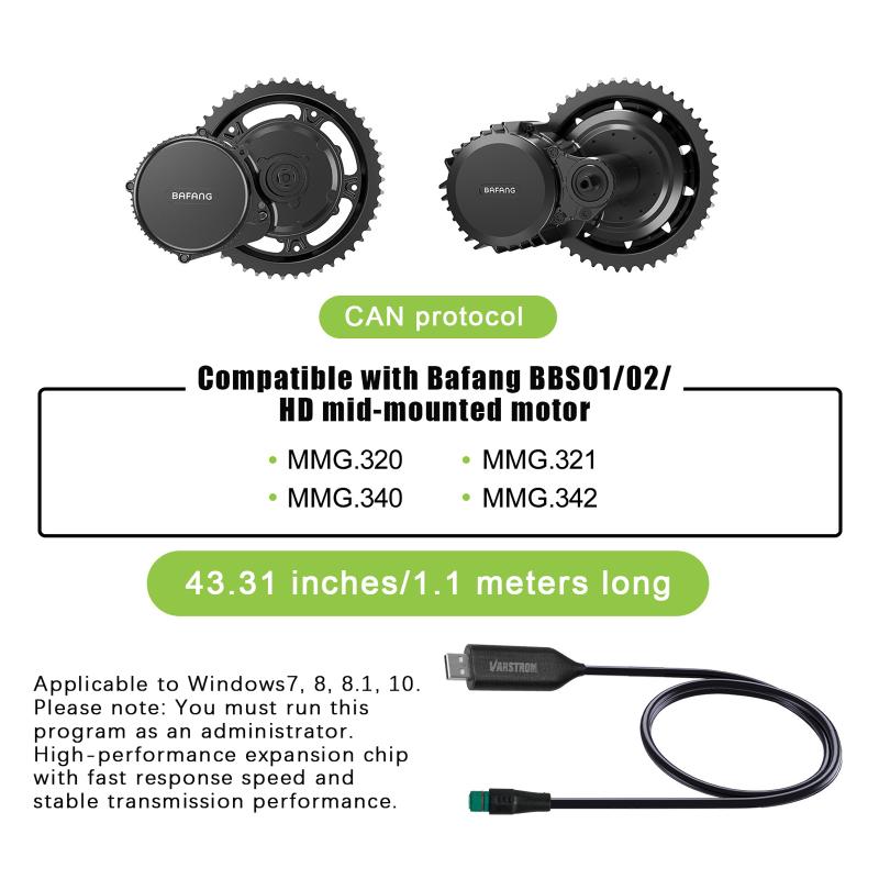 Usb Programming Cable For Bafang Can Bus Motor Bbs01 Bbs02 Bbs03 Bbshd Mid Drive Motor Kit Electric Bike Motor Programmed Cable