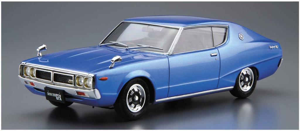 AOSHIMA Модель автомобиля серии Nissan KGC110 Skyline 1974 Пластиковая модель 1/24 № 49 HT2000GT-X