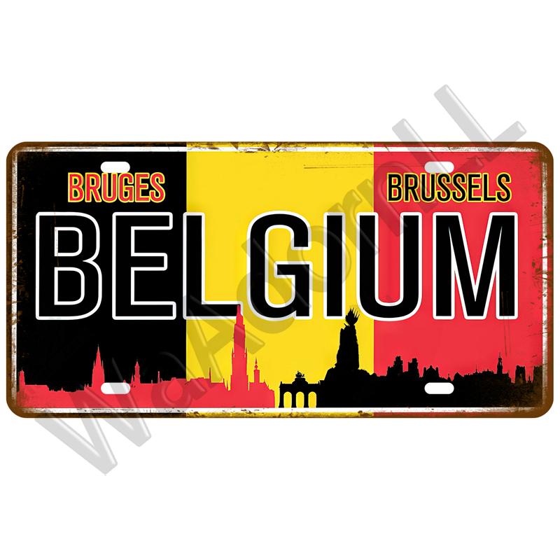 Металлический знак Германия США Флаг страны Франция Жестяная табличка Россия Испания Жестяная пластина для стены Домашний ресторан Ремесло Бар Декор