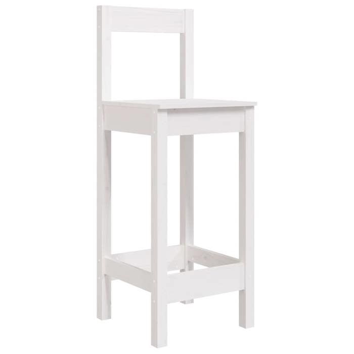 VidaXL 2x Bar Chairs Bar Stools Kitchen Chairs Dining Room Bistro Furniture Home Interior White 822143