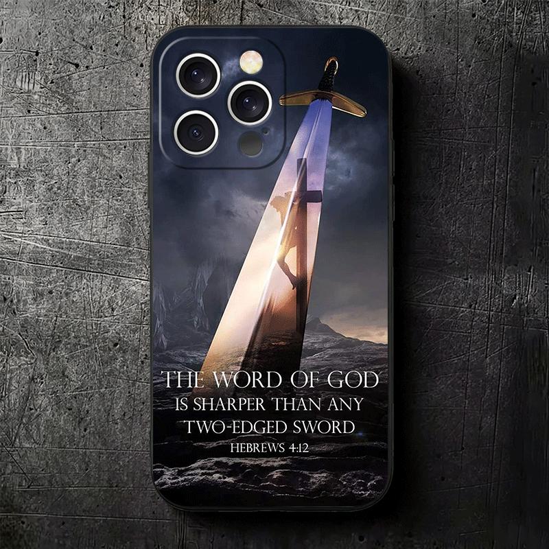 Бог Иисус Молитва Крест Библия Мягкий Чехол для Телефона для iPhone 16 16E 17 Air 15 Pro Max 14 Plus 13 Mini 11 12 7 Черный Чехол Задняя Панель