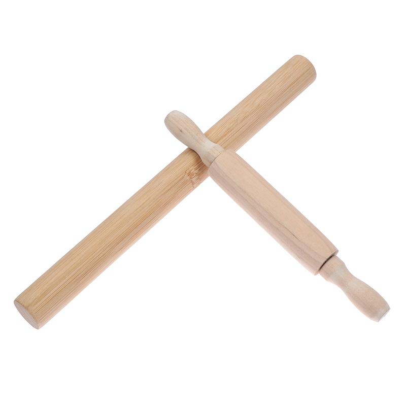 Скалка из цельного дерева с антипригарным покрытием, деревянная пресс-палка для выпечки теста, кухонный инструмент