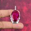 Ювелирные изделия с подвеской из рубина и драгоценного камня, подвеска из цельного серебра 925 пробы ручной работы, ювелирные изделия последнего дизайна