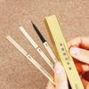 Small Gold Bar Double-Ended Eyebrow Pencil | Ultra-Fine Waterproof Triangle Tip | Long-Lasting & Smudge-Proof Natural Look