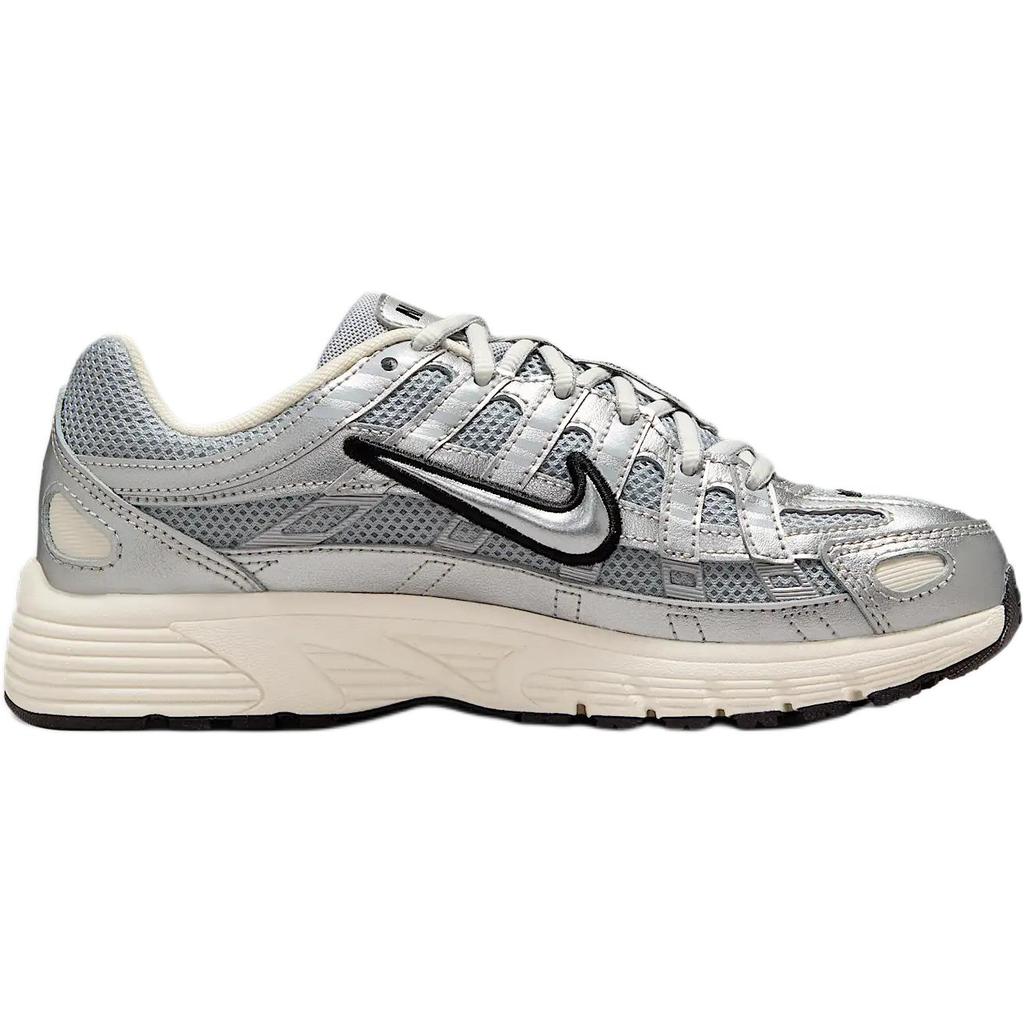 Nike P-6000 GS Metallic Silver Kids Sneakers Black Pale-Ivory HV5064-006