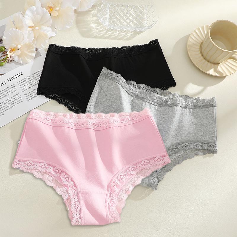 3Pcs/Set Women's Seamless Cotton Briefs Women Panties Solid Color Breathable Underwear Female Low Waist Soft Lingerie S-XXL