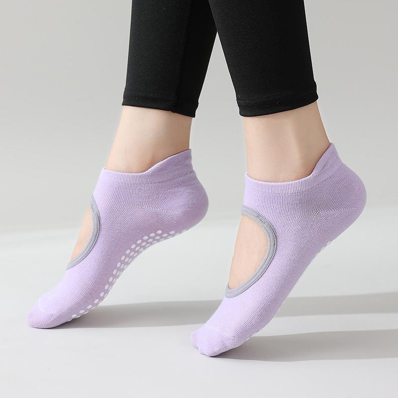2023 New Yoga Socks Women Professional Non-Slip Pilates Sports Non-Slip Socks Summer Thin Backless Floor Socks