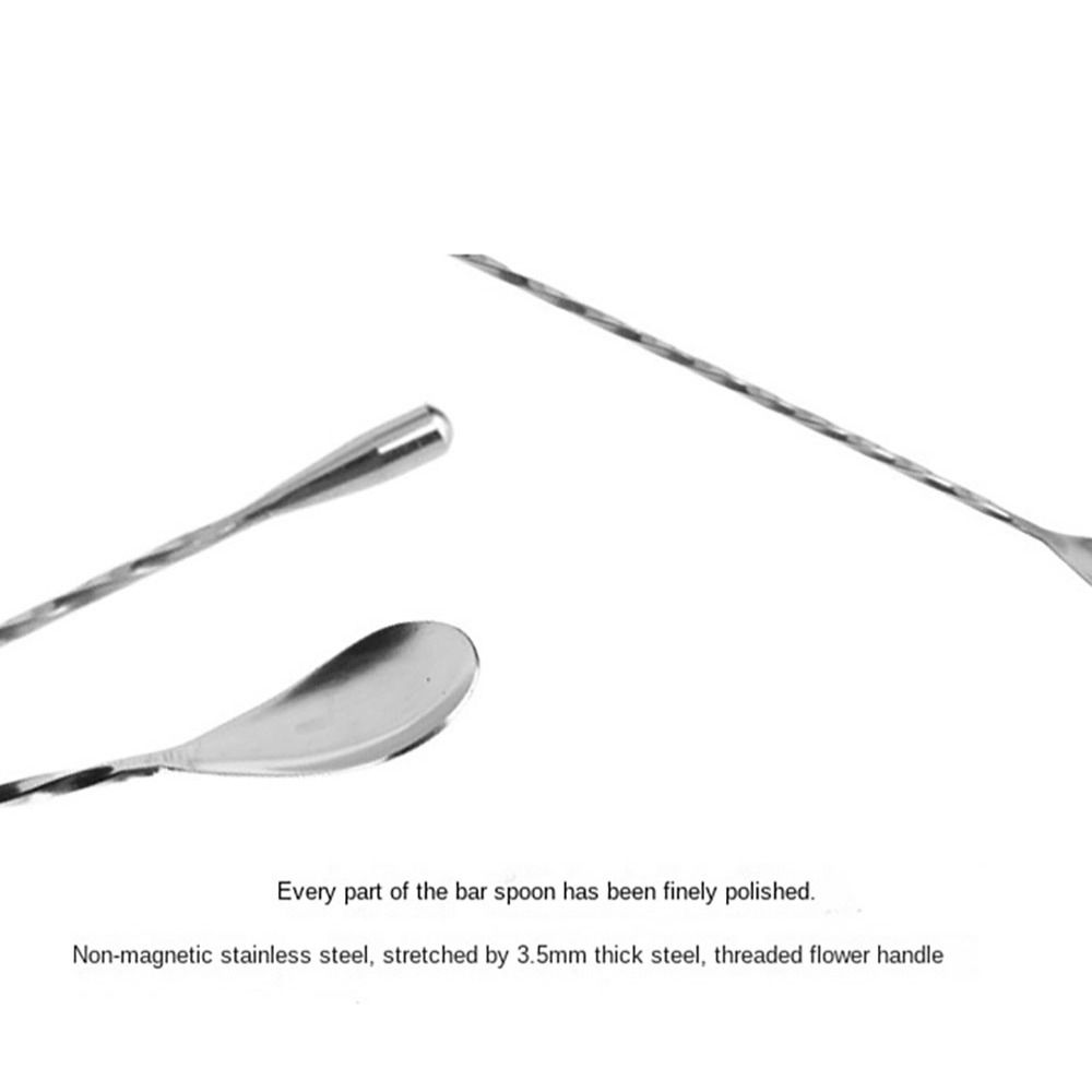 30.5cm (12Inches) Stainless Steel Cocktail Spoon Mixing Spoon, Spiral Pattern Bar Cocktail Shaker Spoon