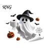 Funny Skeleton Toilet Decals Halloween Sticker, Ghost And Print Decals, Waterproof PVC Easy Seat Decorations Peel Stick Spooky Stickers, for Bathroom