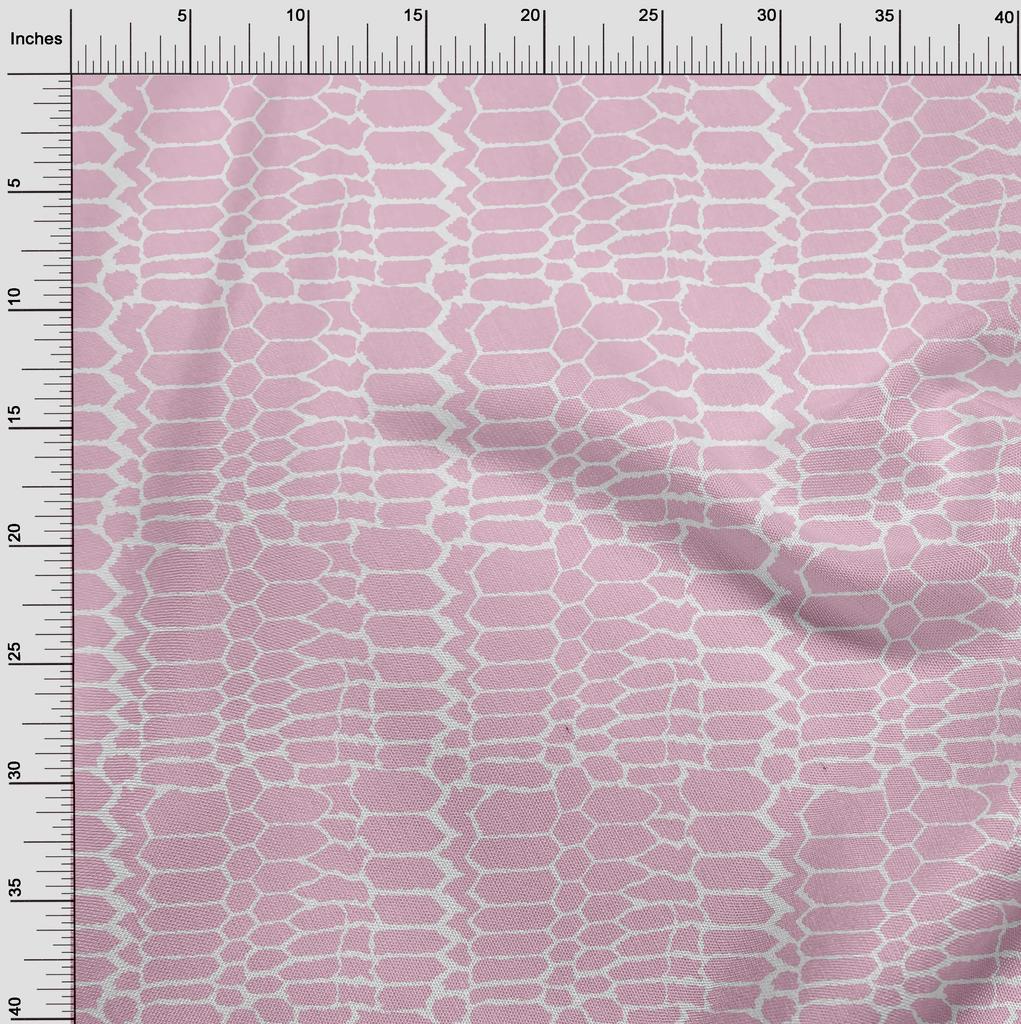 oneOone Ткань Cotton Flex Blush Pink Snake Animal Skin Craft Projects Decor Fabric Printed By The Yard 40 Inch