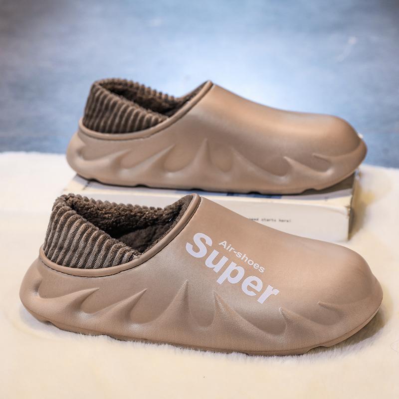 Большой размер 4849 Зимние мужские тапочки Теплые меховые домашние тапочки для мужчин Плюшевые домашние хлопковые туфли Женская одежда Шлепанцы Новинка