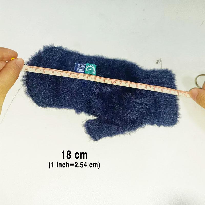 Plush Gloves Winter Warmth Student Fingerless Flip Gloves Outdoor Gloves Thickened Cold-proof