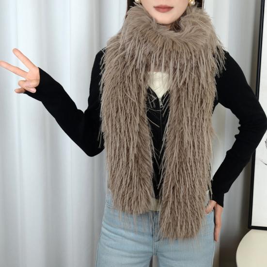 Women Scarf Solid Color Thickened Warm Winter Scarf Soft Touch Versatile Long Scarf Versatile Fashion Accessory