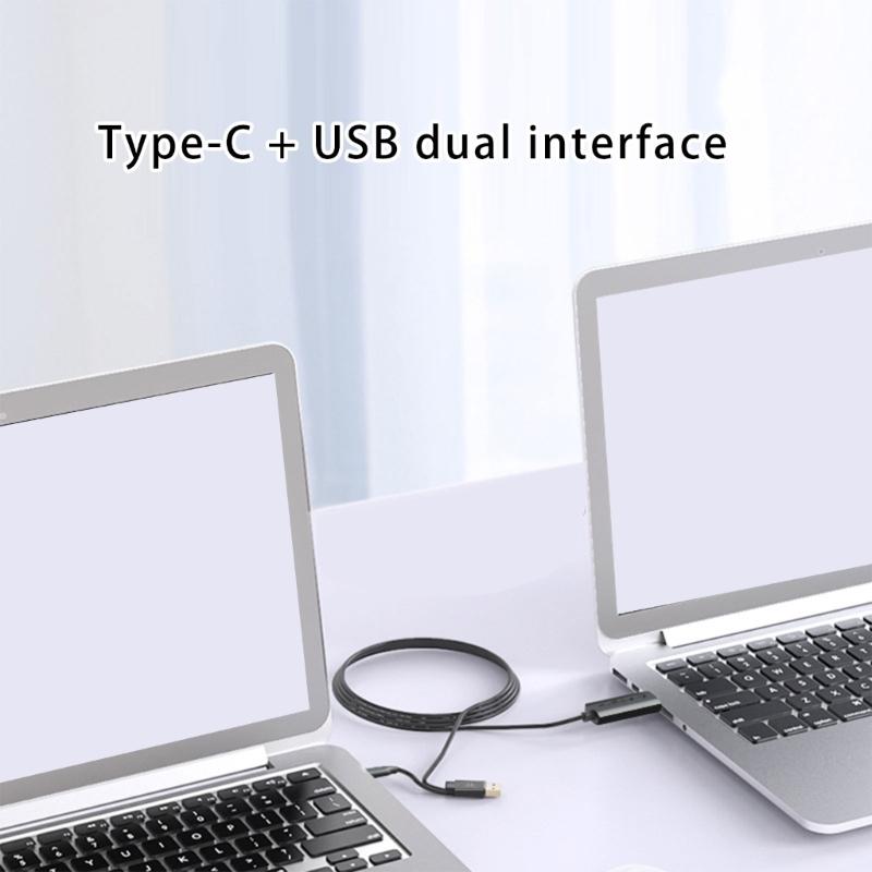 Универсальный гибкий удлинительный кабель USB + Type-C для подключения ПК к ПК, поддержка широкого спектра операционных систем, синхронизация данных, опционально USB 2.0 / USB 3.0