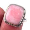 Натуральный розовый опал драгоценный камень ручной работы 925 пробы серебро кольцо размер 7 i6q05