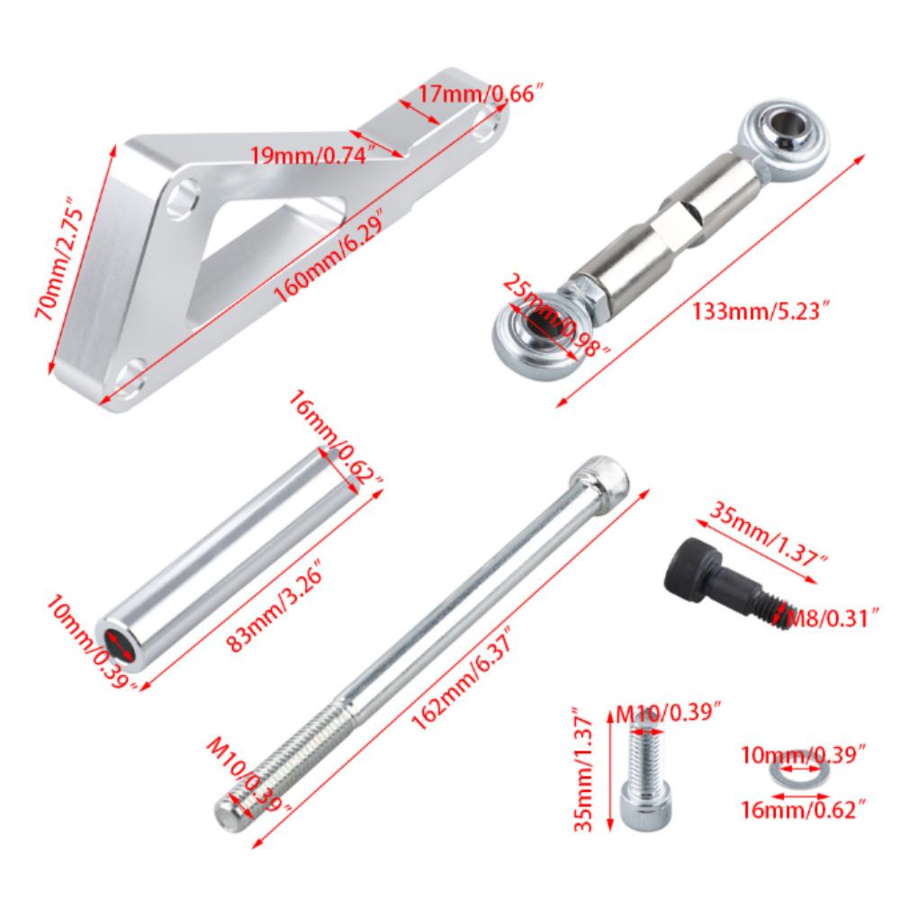 Aluminum Zinc Zinc Alloy Alternator Bracket Kit Adjustable Design LWP Bracket Kit Performance Upgrade