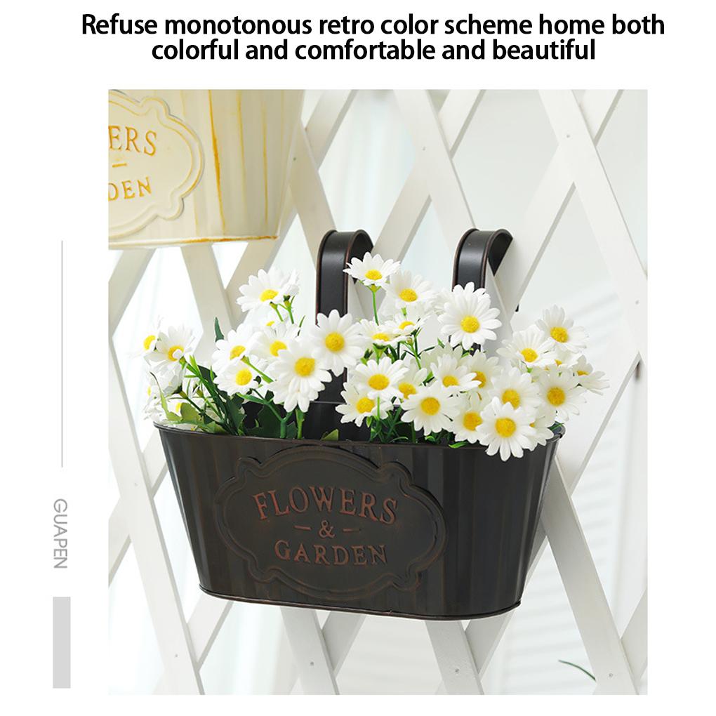 Hanging Iron Flowerpot With Detachable Hooks Easy To Install Anywhere Detachable Handle Flowerpot