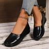 2024 Новая мода однотонные популярные женские туфли на плоской подошве с неглубоким носком удобная верхняя одежда женская обувь с круглым носком