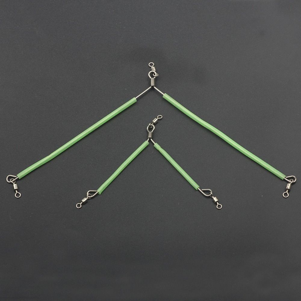 5PCS Luminous Fishing Balance Connector Trident Swivel Fishing Connector Saltwater