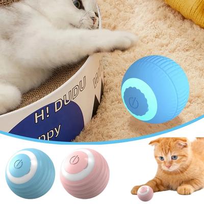 Электрические умные игрушки для кошек USB-перезаряжаемые интерактивные самовращающиеся шариковые игрушки для кошек ABS интеллектуальные катящиеся самодвижущиеся игрушки