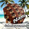 Custom Name Personalized Five Nights at Freddy's Print Umbrella, Auto Open Close, 8‑Rib Sturdy Frame, Commute Camping Hiking Use, Birthday Gift