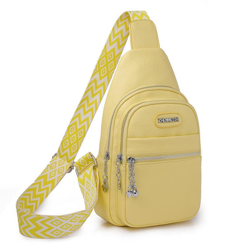 Мягкая полиуретановая наплечная сумка кроссбоди, нагрудная сумка, простой дизайн