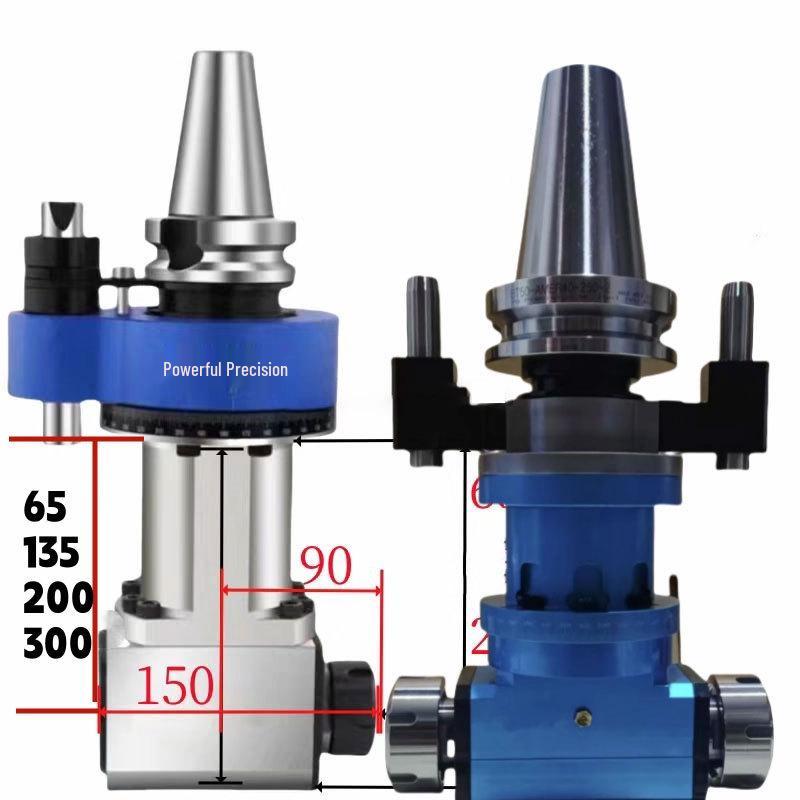 BT40/ER32/ER25 & BBT50/ER40/B30 Dual Output Right Angle Milling Head