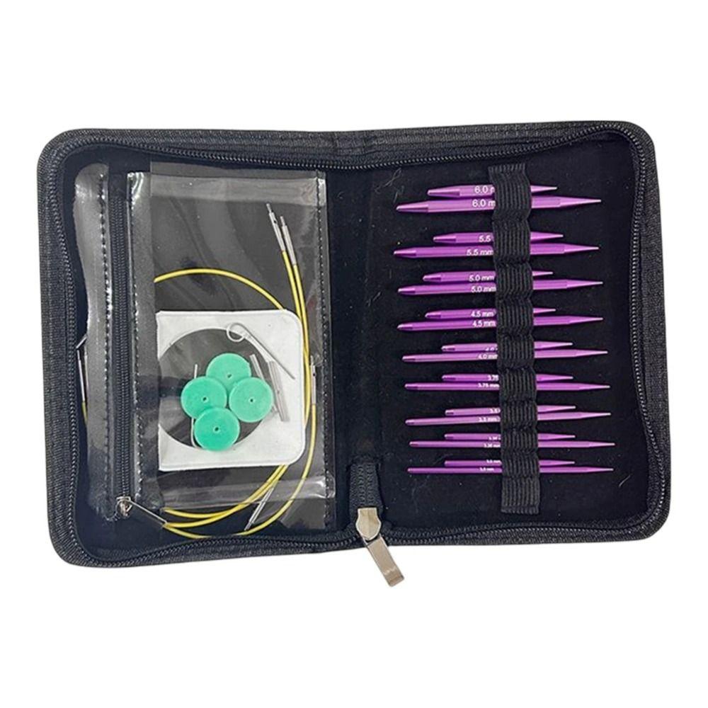 Набор спиц для вязания ручной работы Съемный чехол для вязания крючком для носков Шарфов Перчаток Свитеров