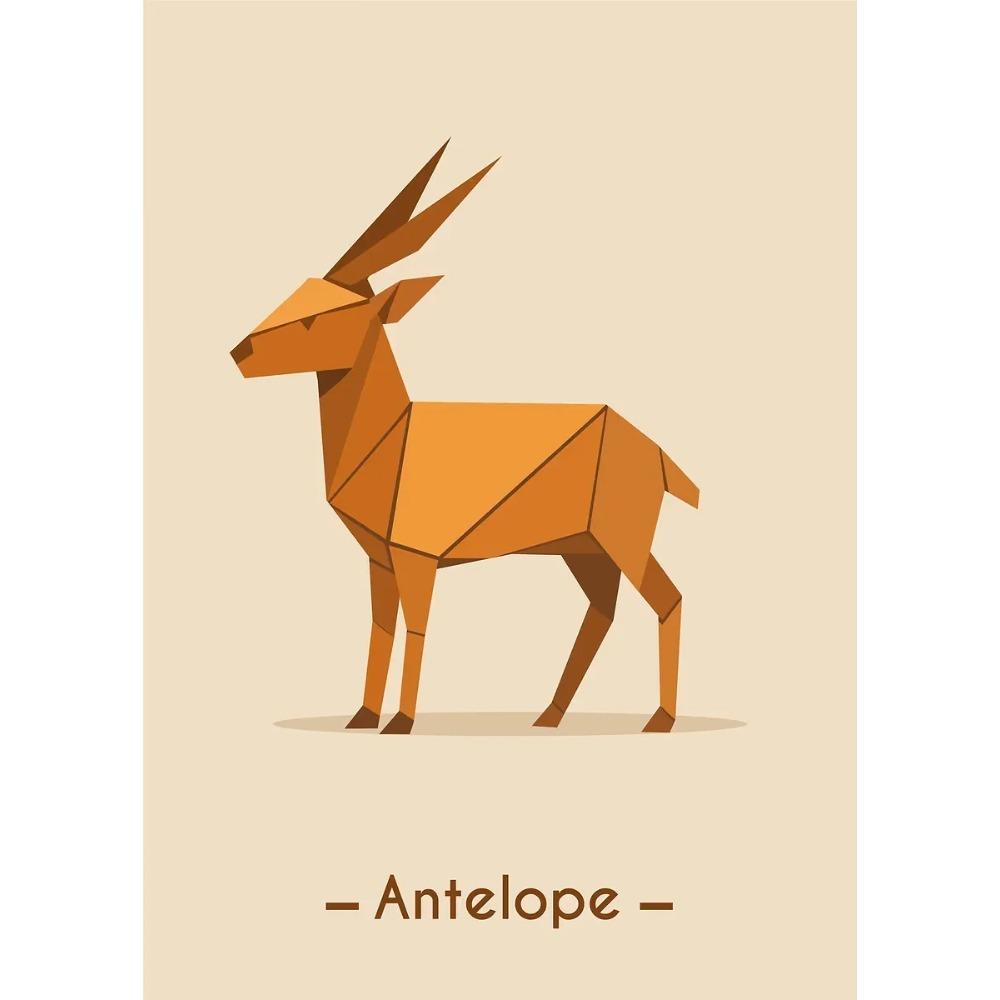 Абстрактные Геометрические Стереоскопические Милые Животные Постеры Ягуар Пингвин Медведь Принты Картина на Холсте Настенное Искусство Картина Домашний Декор Комнаты