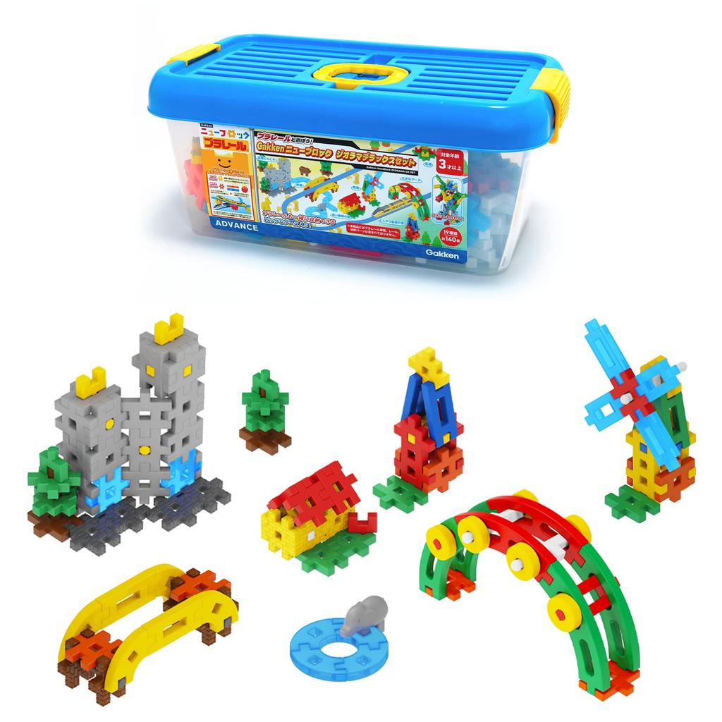 Gakken Play with Gakken New Block Diorama Deluxe Set 3 Years Old and 83737 Let's Plarail! (target Age Over)