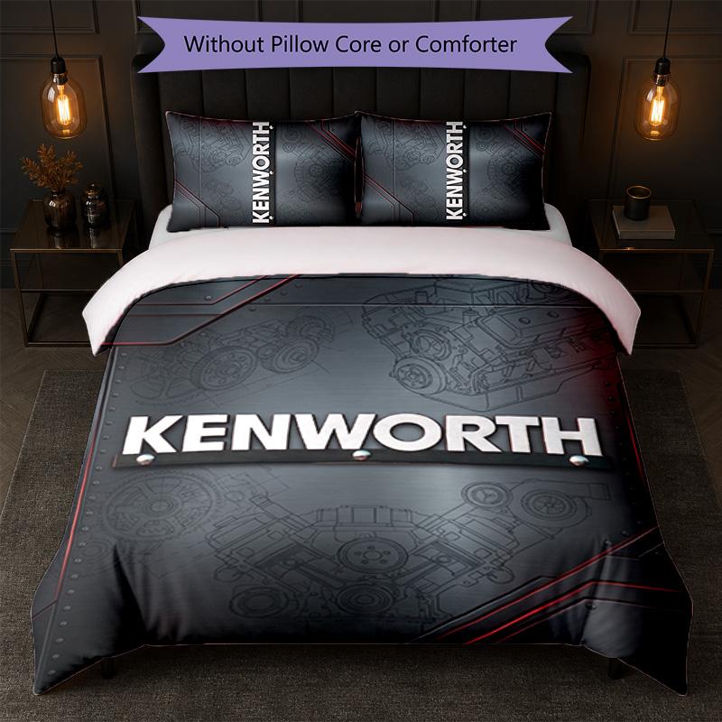 Kenworth Print 3Pcs Bedding Set Duvet Cover With Two Pillowcases Soft Bed Linen For Household Bedroom