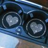 2pcs Car Non-slip Water Cup Pad Diamond Rhinestone Bling Decoration Auto Interior Cup Bottle  Rubber Mat Car