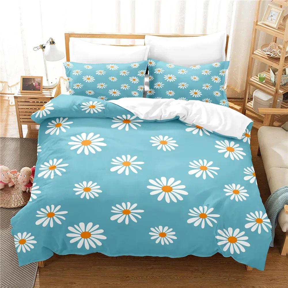 Bedding Set Adults  Chrysanthemum flower Duvet Cover Sets Kids,twin Full Queen King Bedroom Set Home Textile housse de couette
