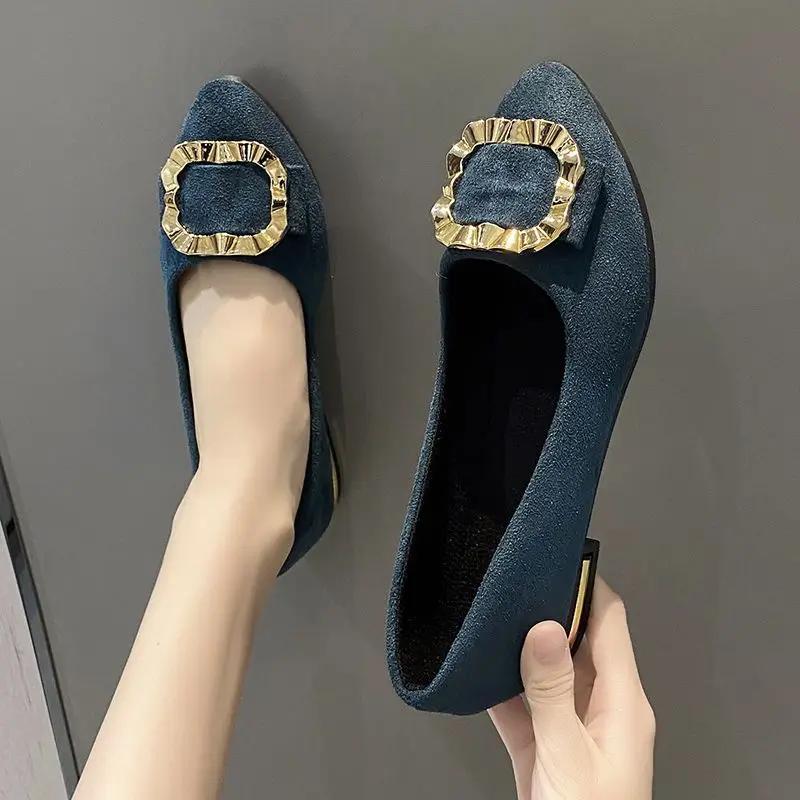 Модные женские балетки на низком каблуке, элегантные слипоны для женщин, черные, стильные, высокого качества, модный социальный бренд класса люкс, для молодых, не для отпуска