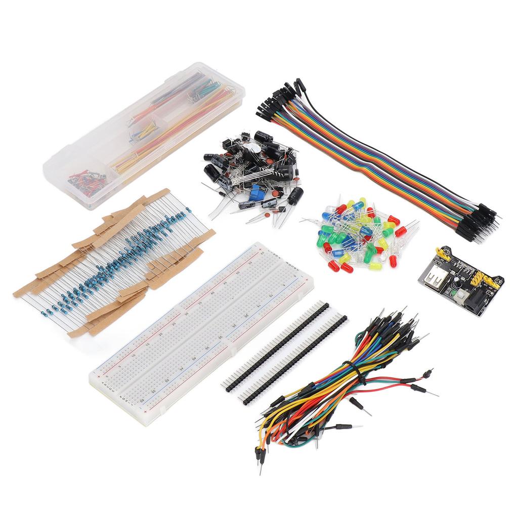 Electronics Component Kit Starter Fun Assortment with 830 Tie Points Breadboard for R3