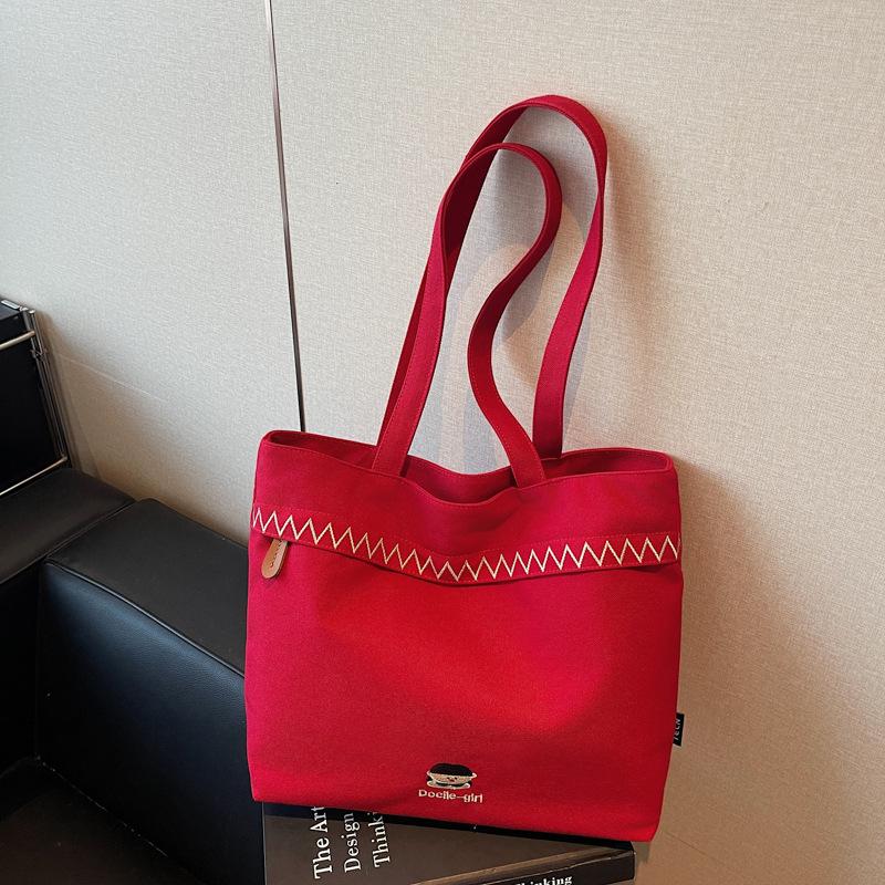 Повседневная холщовая сумка женская новая модная сумка-тоут студенческая классная универсальная сумка через плечо